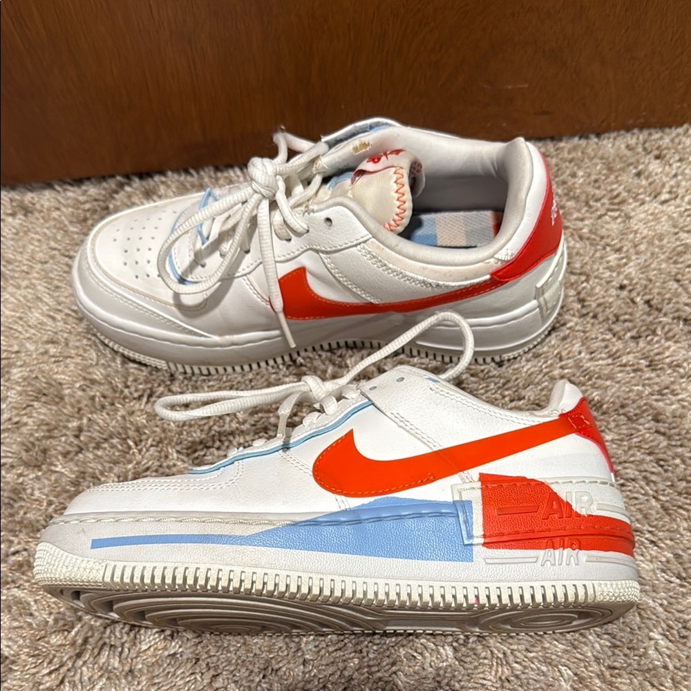 Nike AirForce 1 Orange and Blue Variation